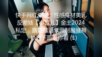 快手网红泄密！性感身材美乳反差婊【小雪儿】金主2024私定，露奶露逼紫薇制服骚舞，扒开下面给你看 (1)