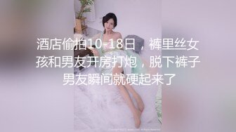 酒店偷拍10-18日，裤里丝女孩和男友开房打炮，脱下裤子 男友瞬间就硬起来了